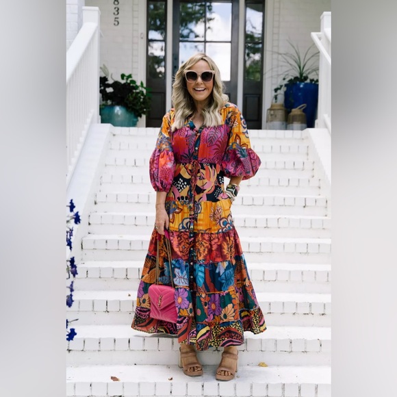 Farm Rio Button-Front Maxi Dress - Picture 5 of 11